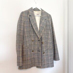 Little Moon Oversized Caluna Blazer Trendy Plaid Jacket